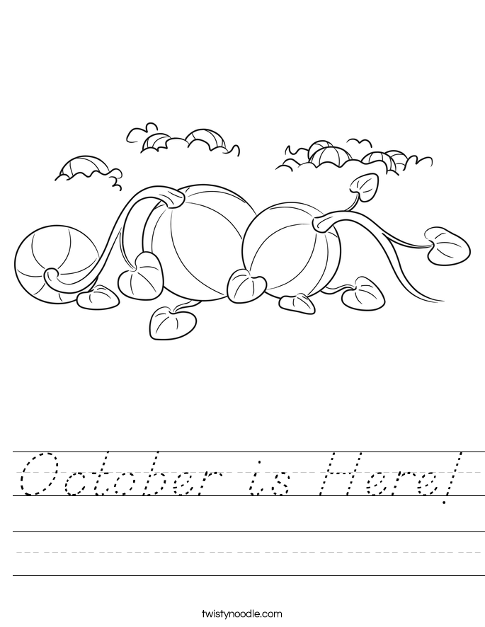 October is Here! Worksheet