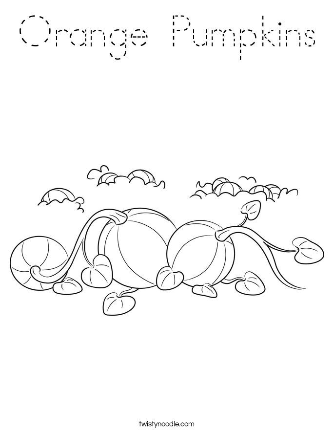 Orange Pumpkins Coloring Page