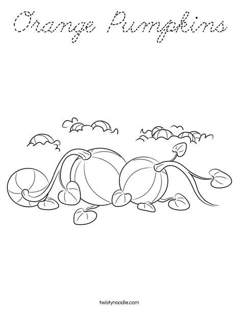 3 Pumpkins Coloring Page