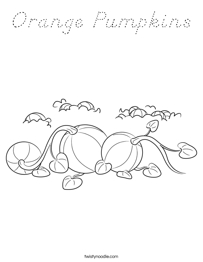 Orange Pumpkins Coloring Page