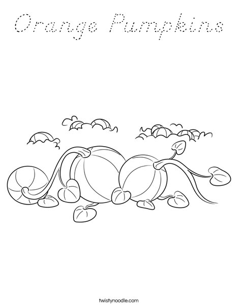 3 Pumpkins Coloring Page