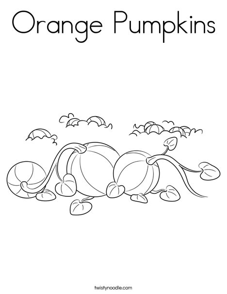 3 Pumpkins Coloring Page