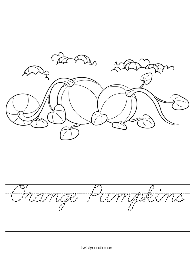 Orange Pumpkins Worksheet