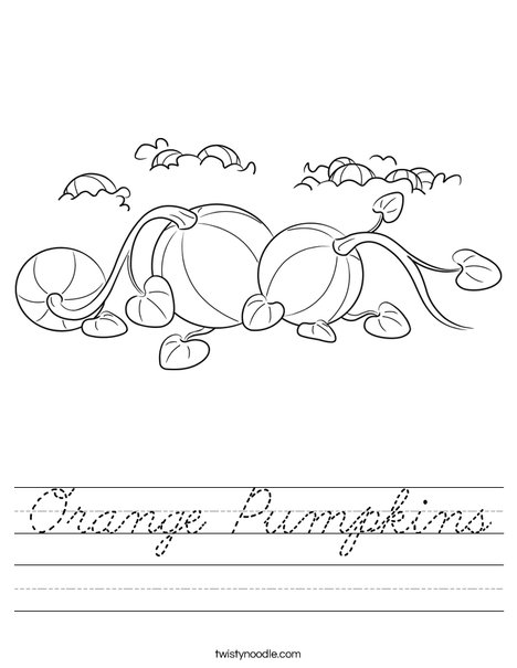 3 Pumpkins Worksheet