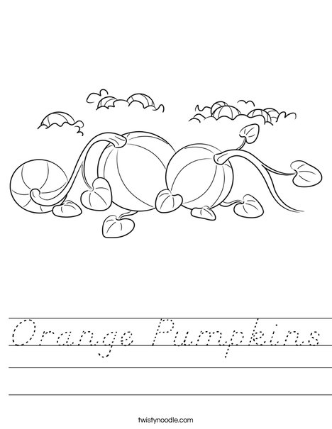 3 Pumpkins Worksheet