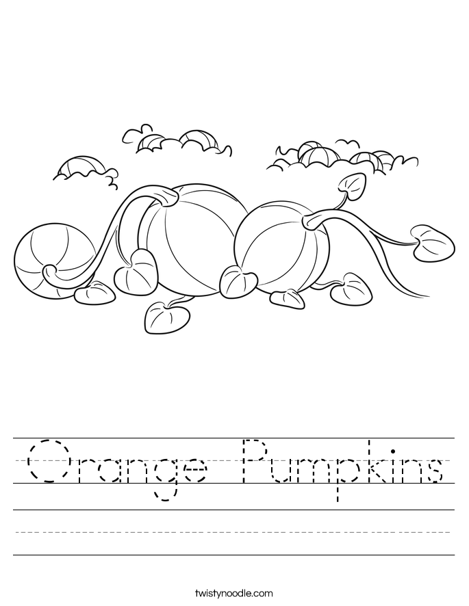 Orange Pumpkins Worksheet