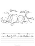 Orange Pumpkins Worksheet