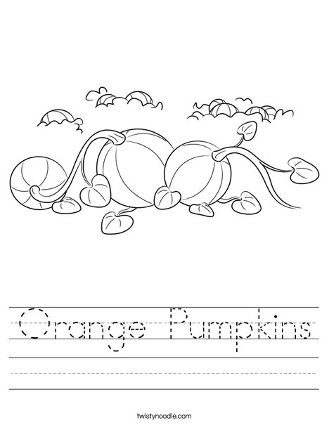 3 Pumpkins Worksheet
