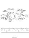 Pumpkin Party 2010 Worksheet