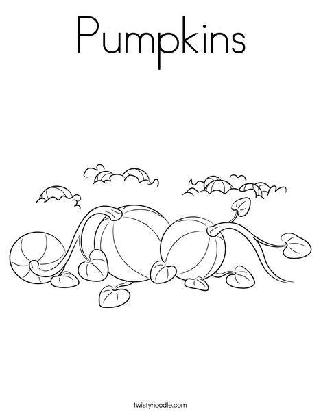 3 Pumpkins Coloring Page