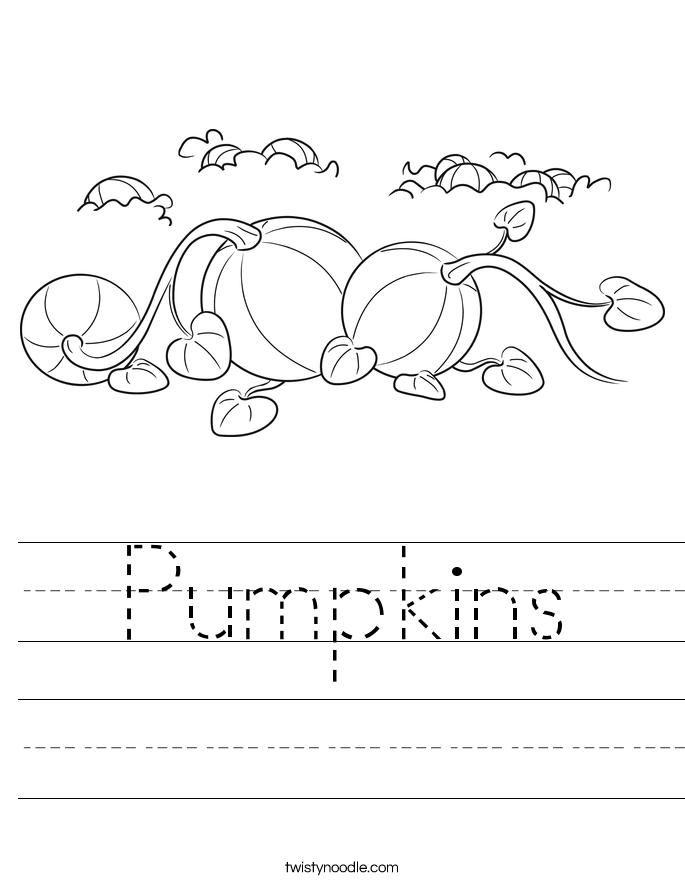 Pumpkins Worksheet