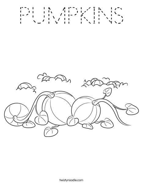 3 Pumpkins Coloring Page