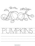 PUMPKINS Worksheet