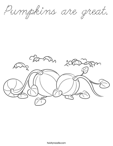 3 Pumpkins Coloring Page