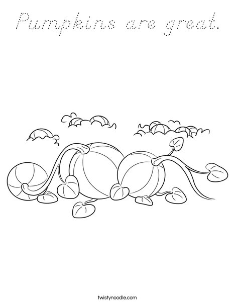 3 Pumpkins Coloring Page