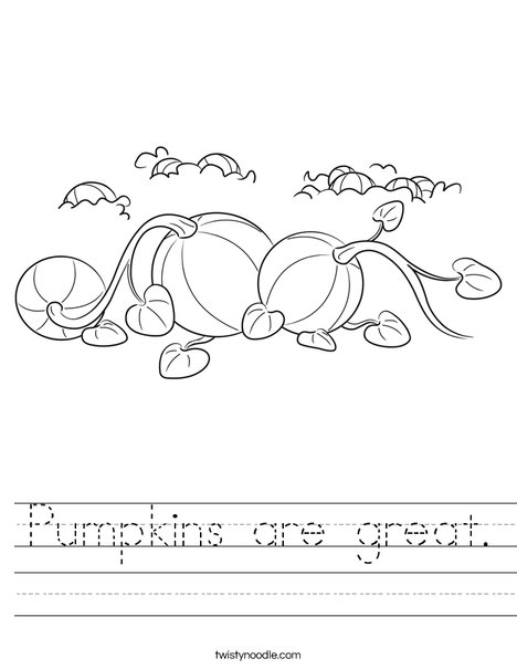 3 Pumpkins Worksheet