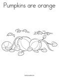Pumpkins are orange Coloring Page