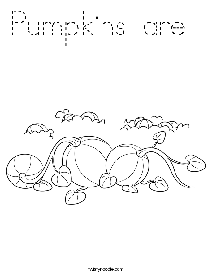 Pumpkins are  Coloring Page