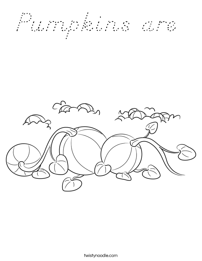 Pumpkins are  Coloring Page