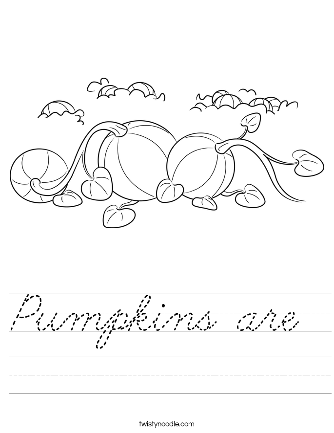 Pumpkins are  Worksheet