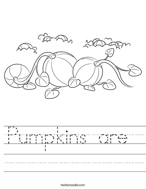 3 Pumpkins Worksheet