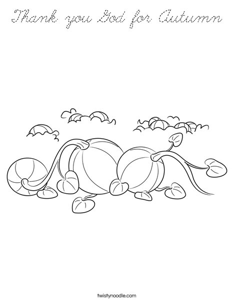3 Pumpkins Coloring Page