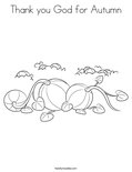 Thank you God for Autumn Coloring Page