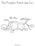 The Pumpkin Patch was fun. Coloring Page