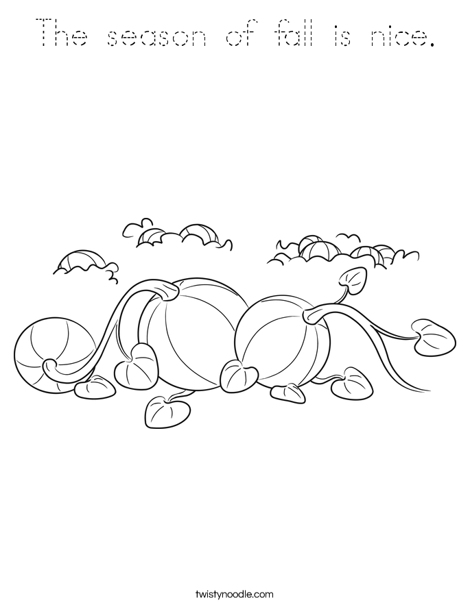 The season of fall is nice. Coloring Page