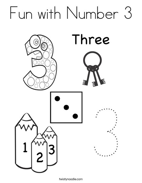 3 Coloring Page