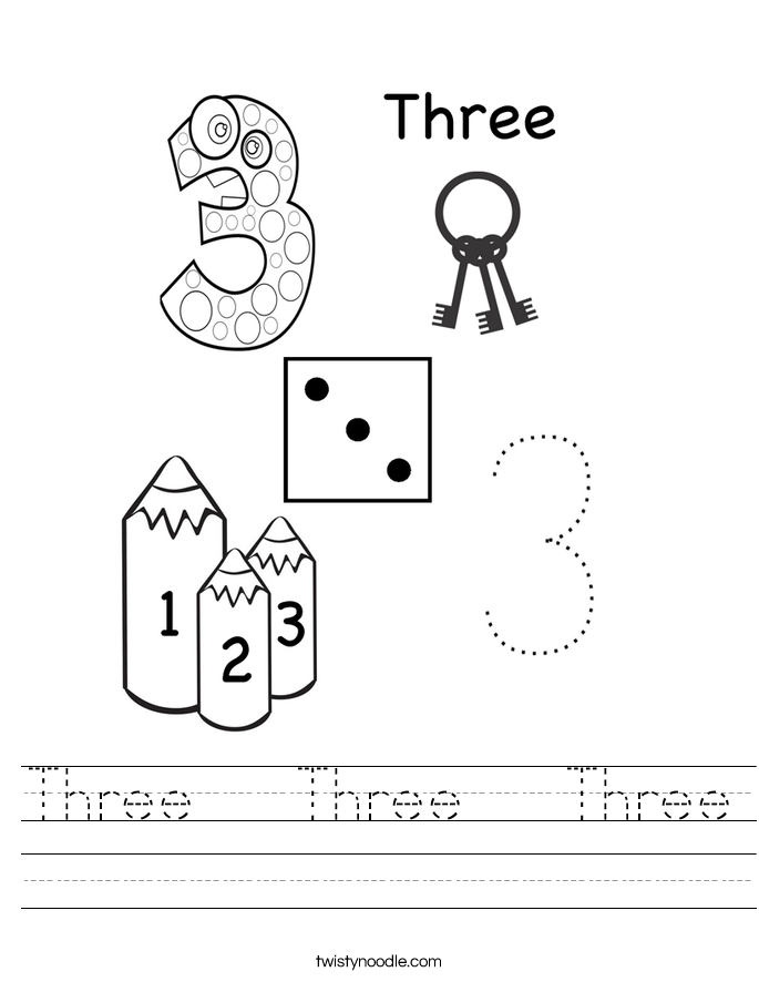 Three   Three   Three Worksheet