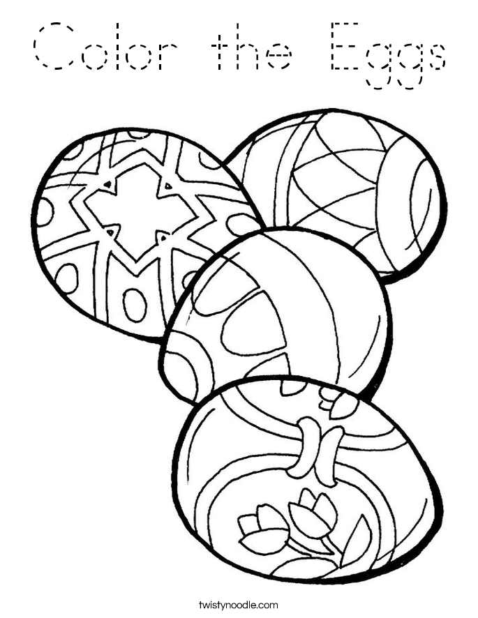 Color the Eggs Coloring Page