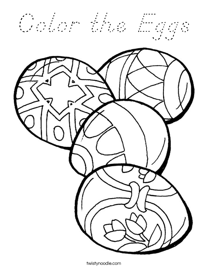 Color the Eggs Coloring Page