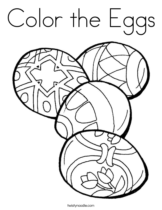 Color the Eggs Coloring Page
