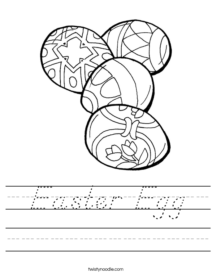 Easter Egg Worksheet