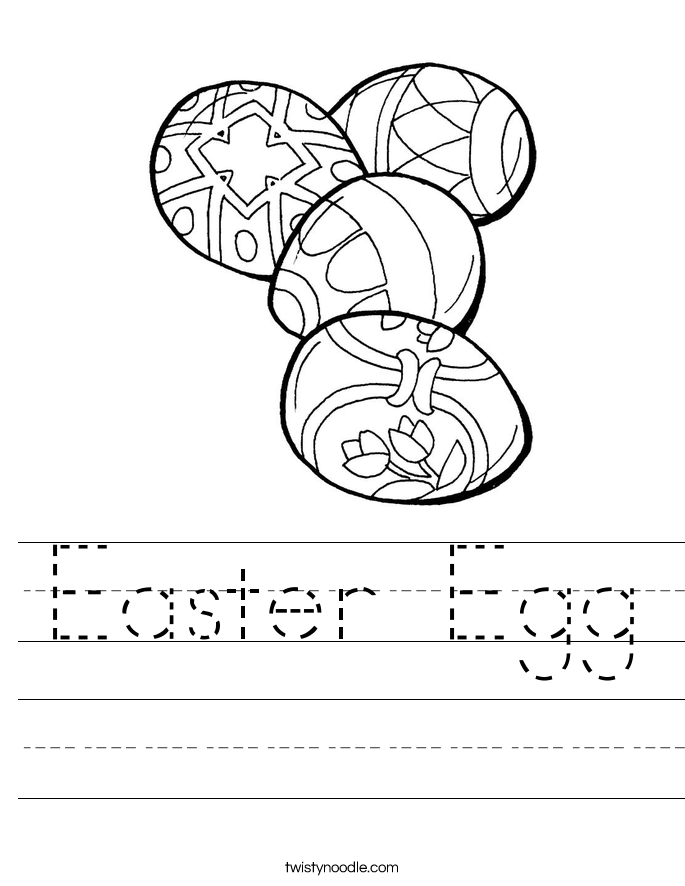 Easter Egg Worksheet