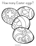 How many Easter eggs Coloring Page
