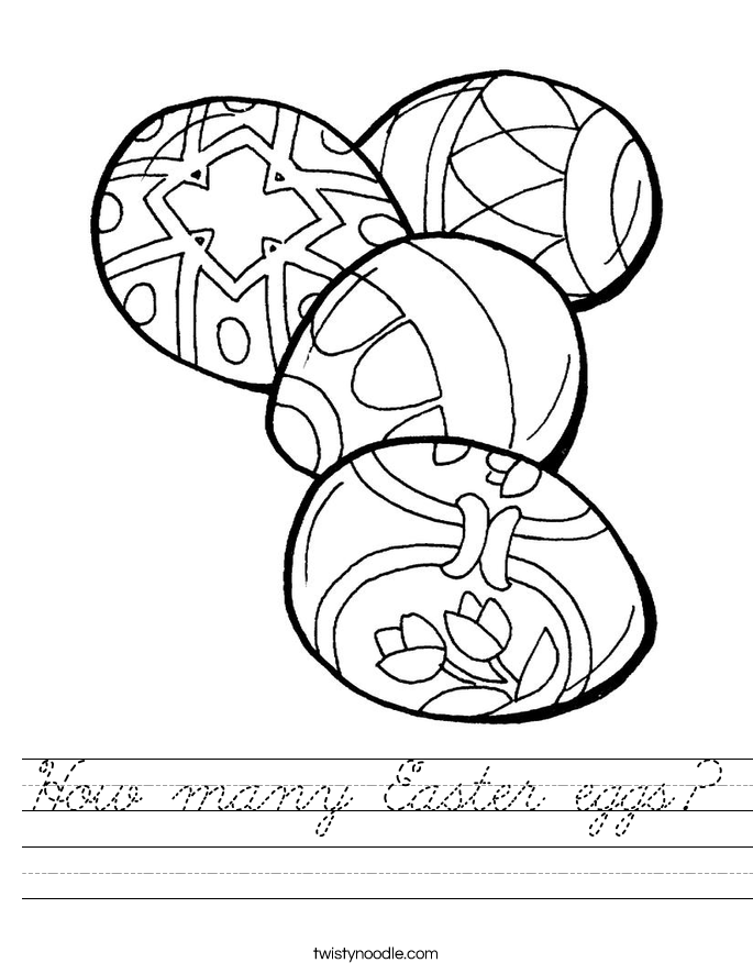 How many Easter eggs? Worksheet