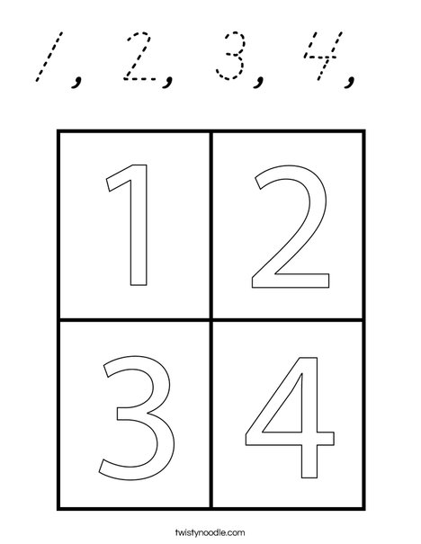 4 Squares Coloring Page