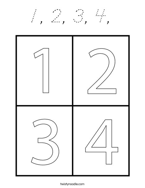 4 Squares Coloring Page