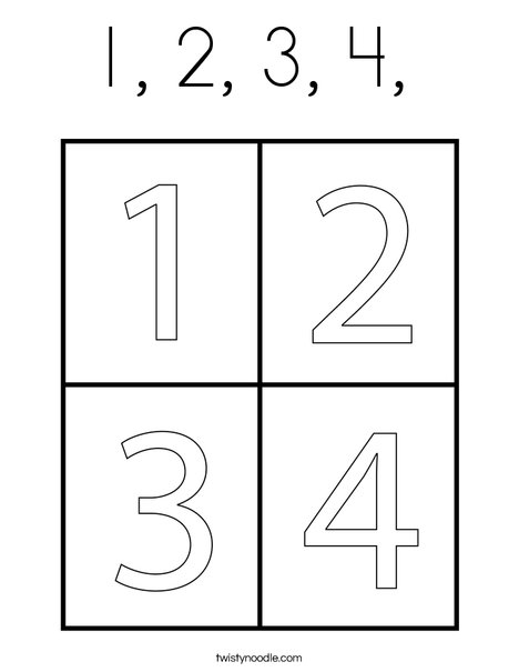 4 Squares Coloring Page