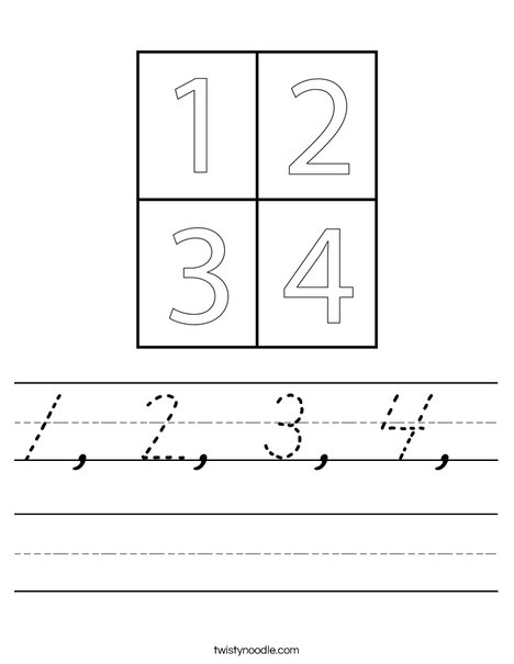 4 Squares Worksheet