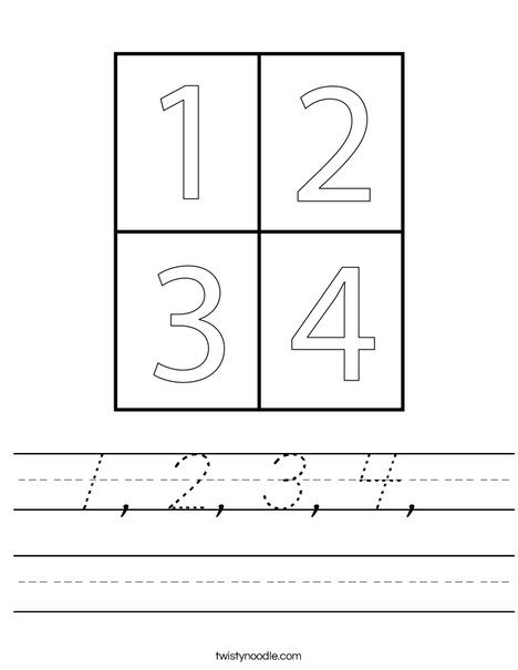 4 Squares Worksheet