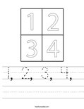 1, 2, 3, 4,  Worksheet