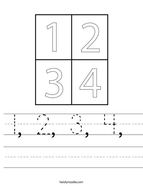 4 Squares Worksheet