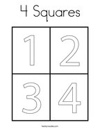 Number 4 coloring page  Free Printable Coloring Pages