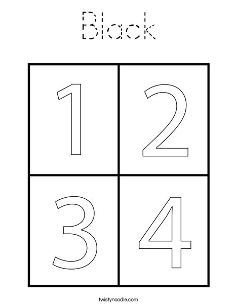 4 Squares Coloring Page