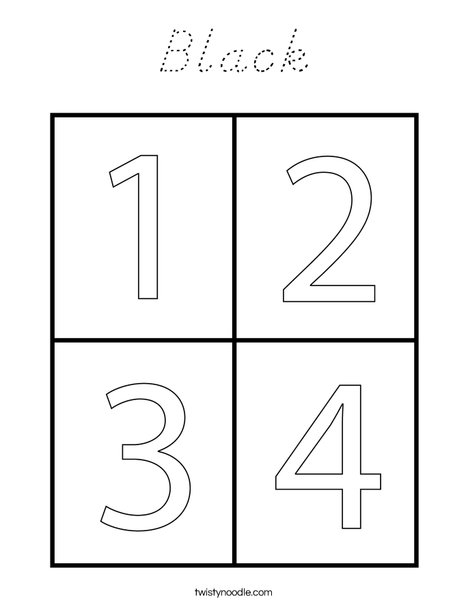 4 Squares Coloring Page