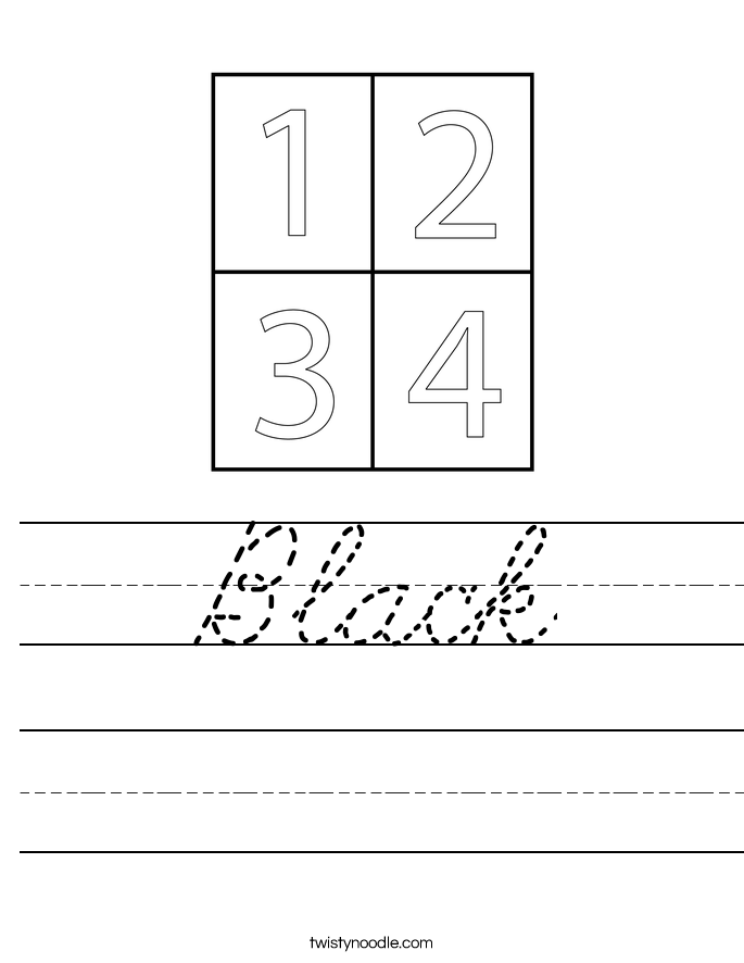 Black Worksheet