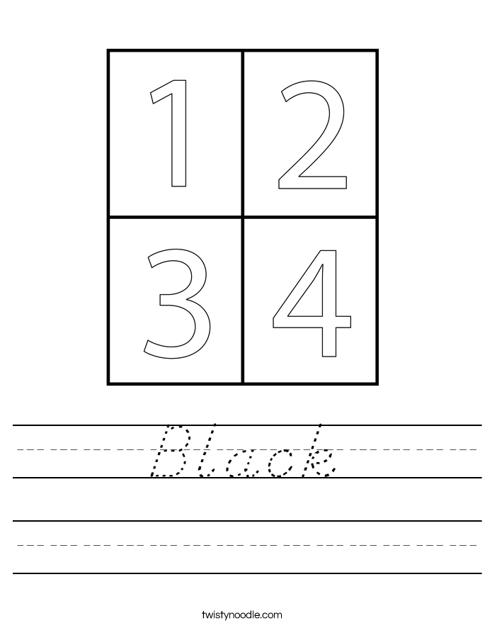 Black Worksheet